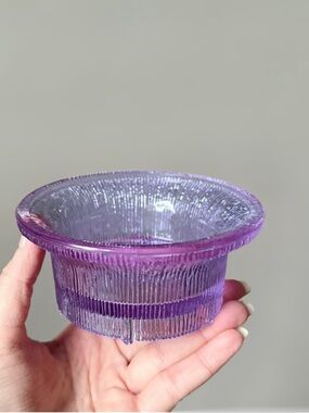 Dansk Designs GC Sweden Purple Thick Glass Bowl Candy Nuts 4.75" MCM